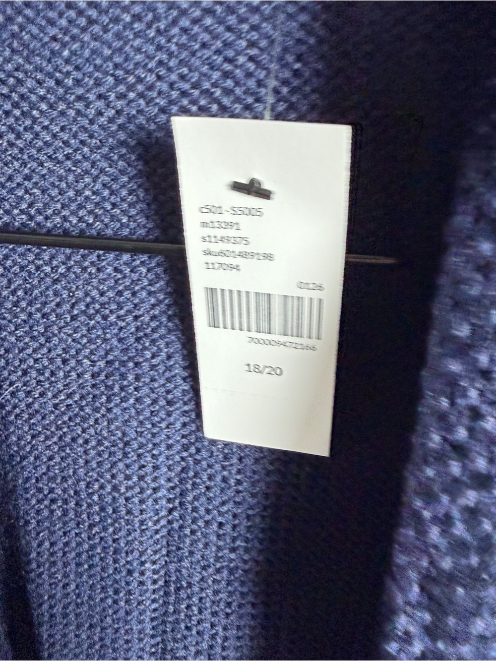 Lane Bryant Navy Open-Front Cardigan with Cream Floral Knit 18/20 New - Picture 8 of 9